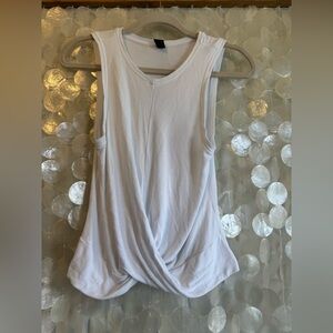 Zobha White Tie Front Tank Top
